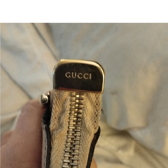 Gucci Abby D Ring Pink Leather and Beige GG Canvas Crossbody /Messenger … - Picture 5 of 16